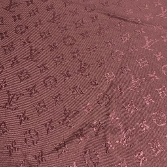 LOUIS VUITTON Shawl Monogram Bordeaux Scarf Wool Silk 579-090225 - Picture 3 of 7